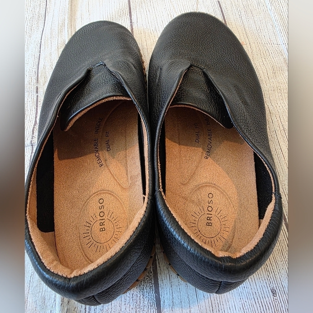Brioso Women's Size 9 Sabino Leather Loafers Black Comfortable Minimalist - Picture 6 of 9